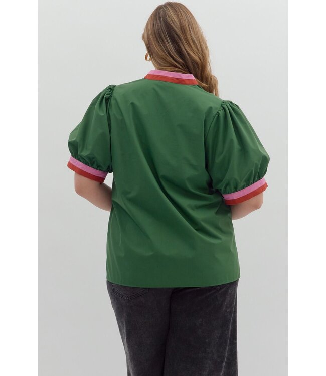 Evie Hunter Green Blouse