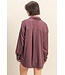Shelia Dark Cherry Satin Blouse