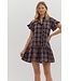 Olivia Navy Plaid Dress