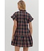 Olivia Navy Plaid Dress