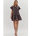 Olivia Navy Plaid Dress