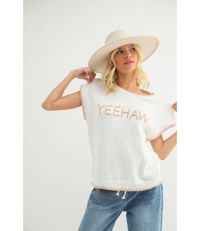 YEEHAW Cream Sweater