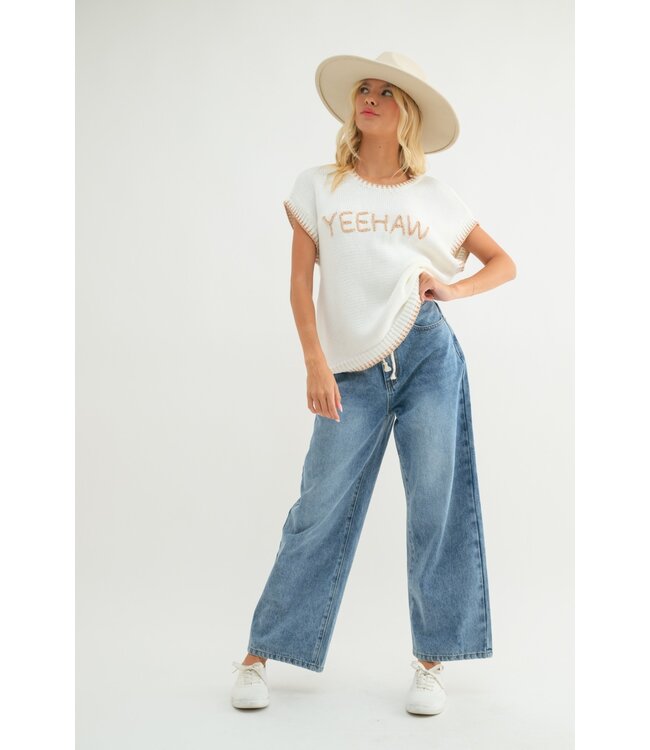 YEEHAW Cream Sweater