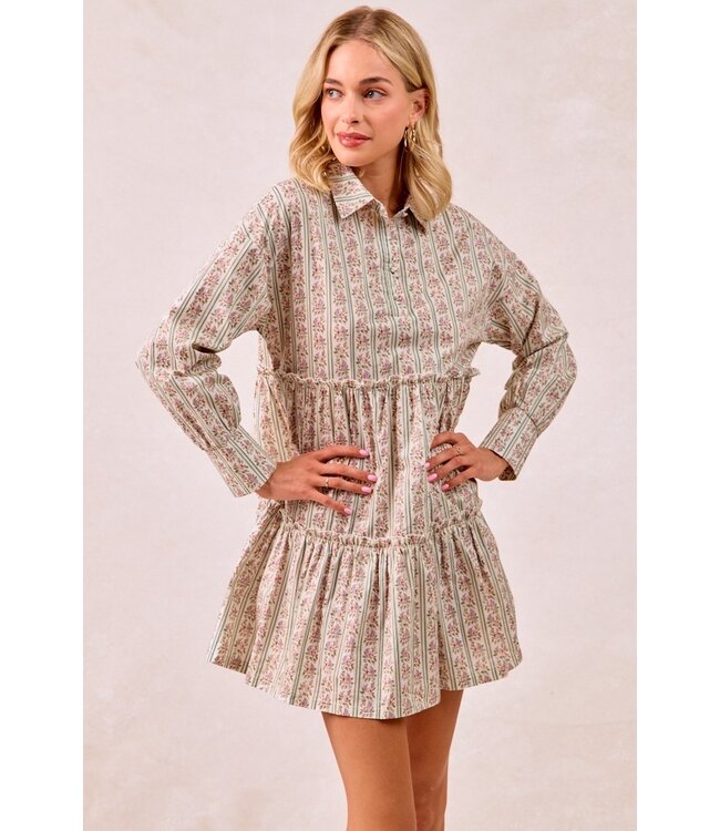 Carey Floral Striped Dress