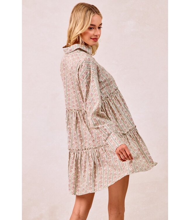 Carey Floral Striped Dress