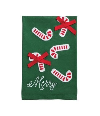 Crochet Candy Cane Towel