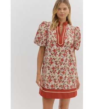 Entro April Ecru Floral Dress