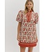 April Ecru Floral Dress