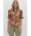 Sondra Brown Floral Blouse