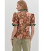 Sondra Brown Floral Blouse