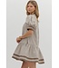 Kathy Mocha Mousse Striped Dress