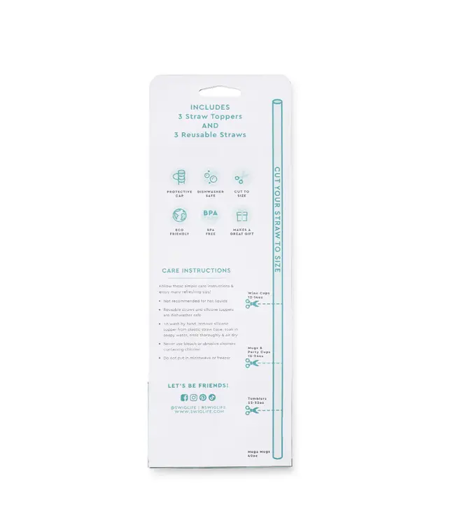 Swig WE'VE GOT SPIRIT ROYAL Straw Topper Set