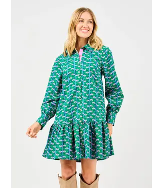 Fiona Honey Vines Green Dress