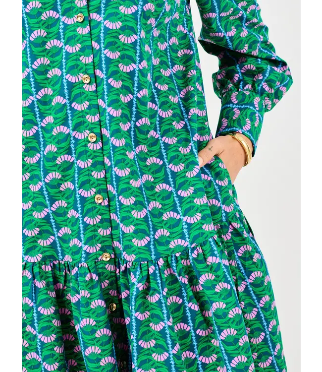 Fiona Honey Vines Green Dress