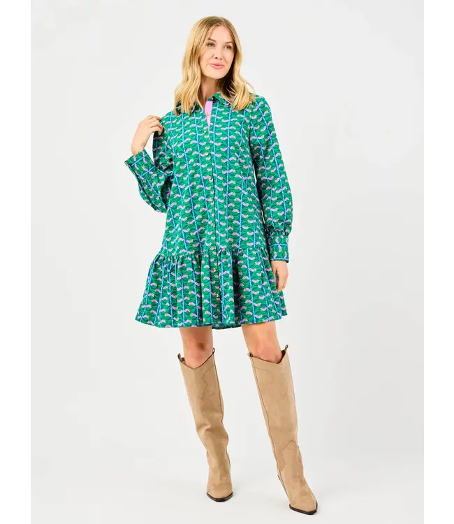 Fiona Honey Vines Green Dress