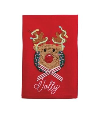 Crochet Reindeer Towel