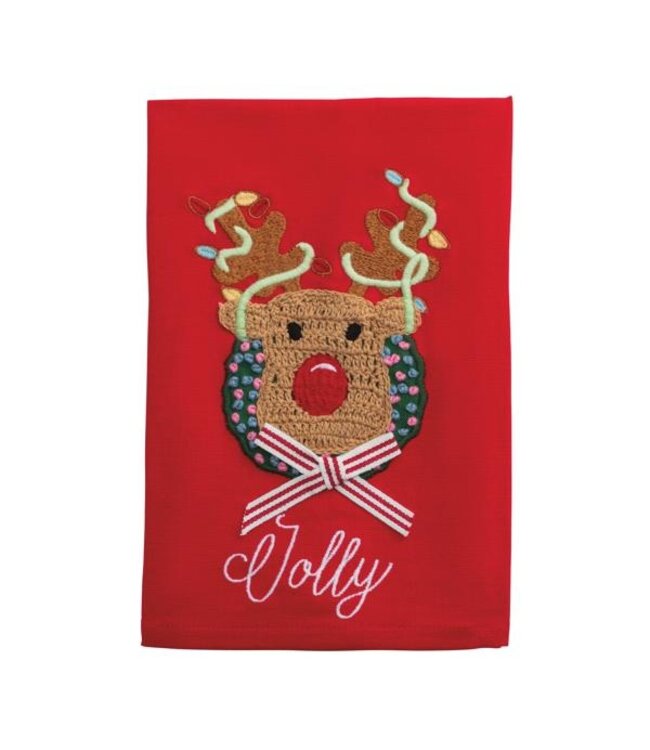 Crochet Reindeer Towel