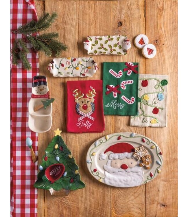 Crochet Christmas Lights Towel