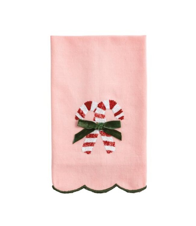 Candy Cane Sequin Towel