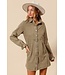 Julie Olive Denim Dress