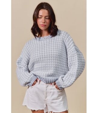 SO Me Sloane Light Blue Sweater