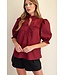 Gina Burgundy Blouse