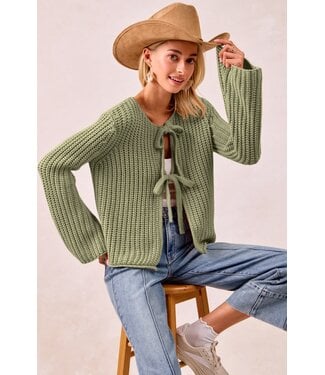 Bibi Nancy Olive Sweater Top