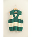 Becky Green Striped Sweater Vest