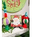 Round Top Mini Merry & Bright Santa & Bulbs