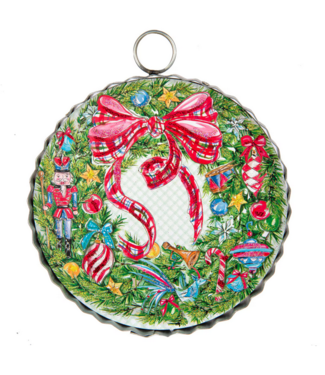 Mini Round Traditional Wreath Print