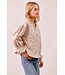 Emerson Oatmeal Floral Blouse