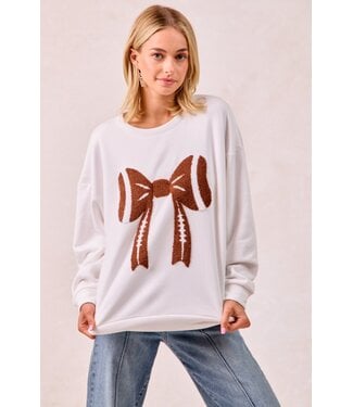 Bibi Janice Ivory Football Bow Top