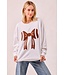 Janice Ivory Football Bow Top