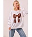 Janice Ivory Football Bow Top