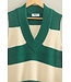 Becky Green Striped Sweater Vest