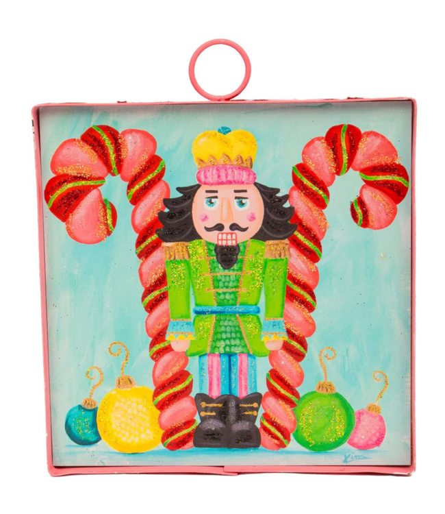 Round Top Mini Merry & Bright Nutcracker Print