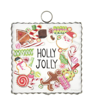 Mini Holly Jolly Wreath Print