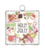 Round Top Mini Holly Jolly Wreath Print
