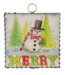 Round Top Mini Merry Snowman Print