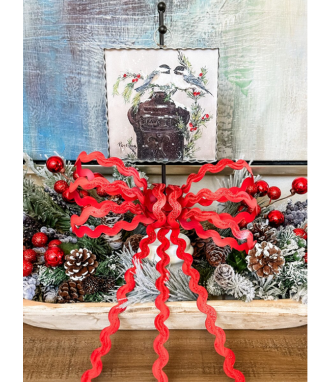 Round Top Mini Chickadees on Mail Box Print