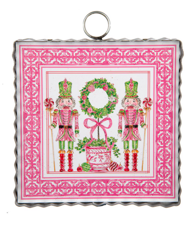 Round Top Mini Pink Nutcrackers Print