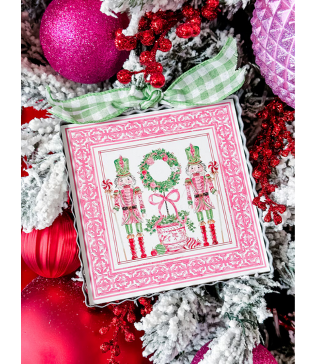 Round Top Mini Pink Nutcrackers Print