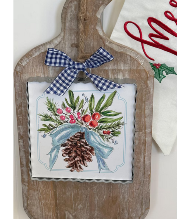 Round Top Mini Pinecone Arrangement Print