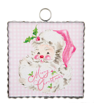 Mini Pink Santa Print