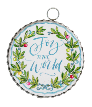 Mini Round Joy To The World Print