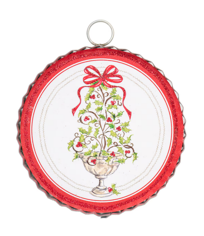 Round Top Mini Round Holly Tree Print