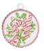 Round Top Mini Round Candy Cane Joy Print