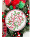 Round Top Mini Round Candy Cane Joy Print