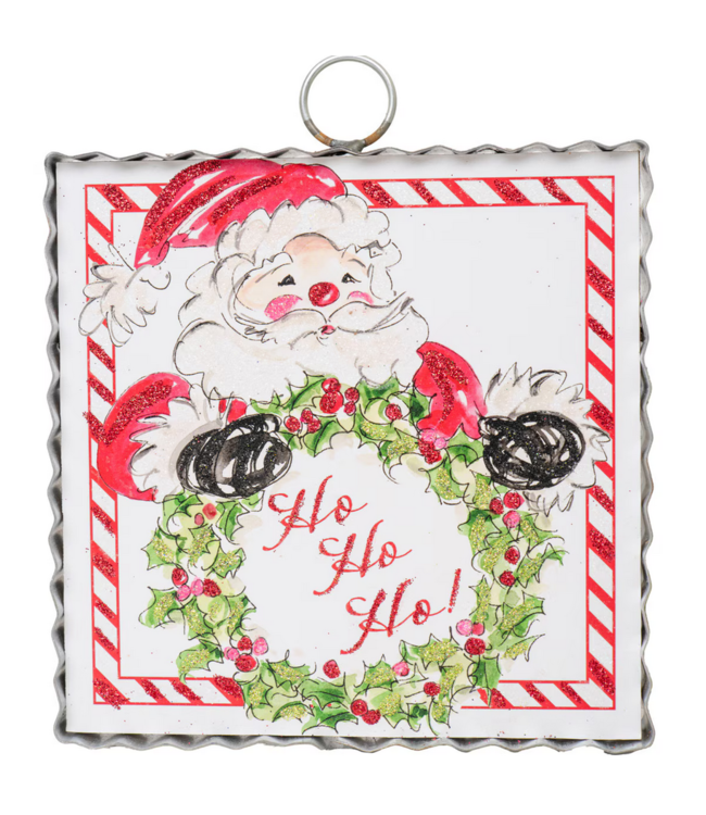 Round Top Mini HoHoHo Santa Print