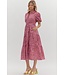 Eleanor Rosy Brown Midi Dress